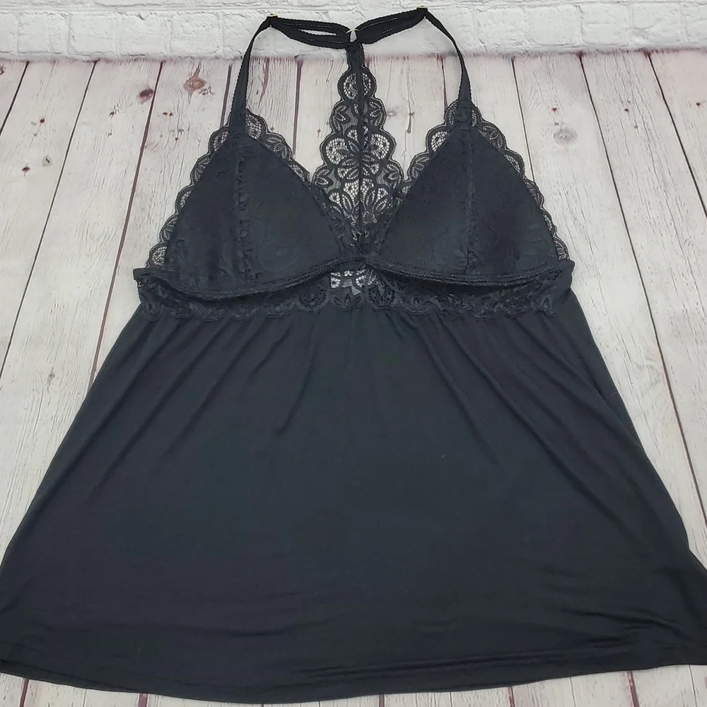 Daisy Fuentes Women  Chemise Teddy Babydoll Soft Stretch Mother Day Black Sz 1X - Picture 16 of 17